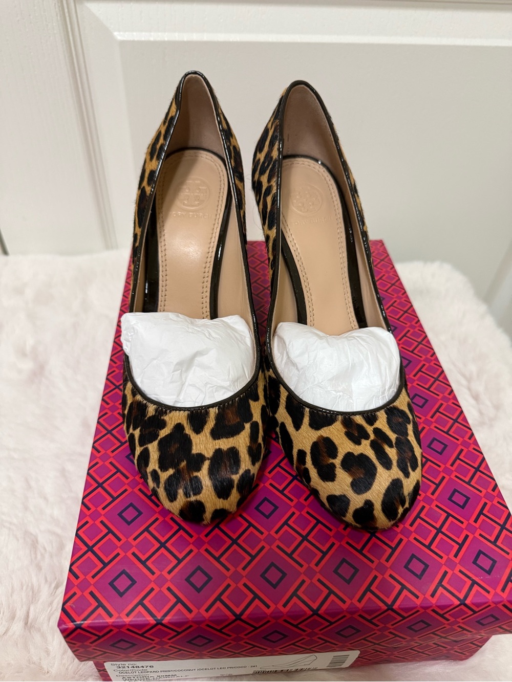 Tory Burch Leopard-Print Pointed Toe Pumps in Brown and Black